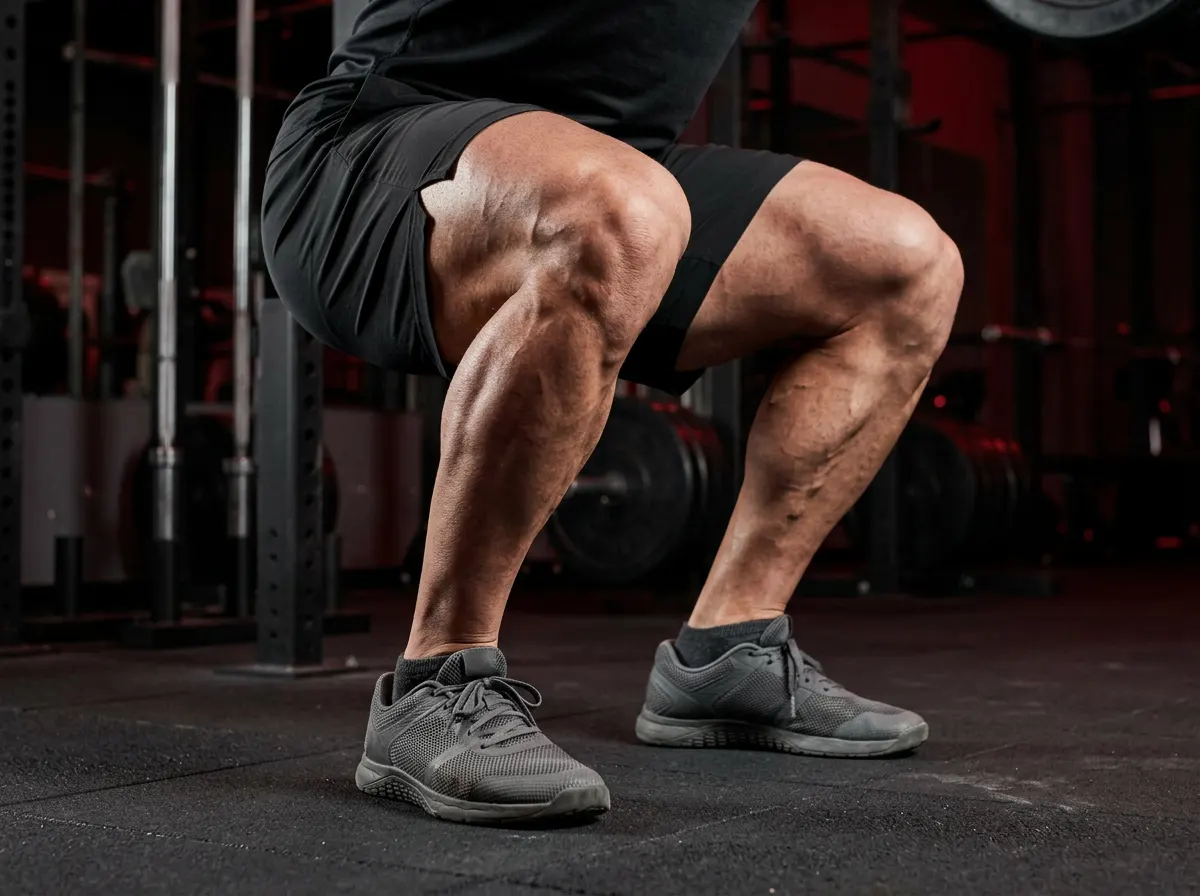 Demonstrating proper squat form
